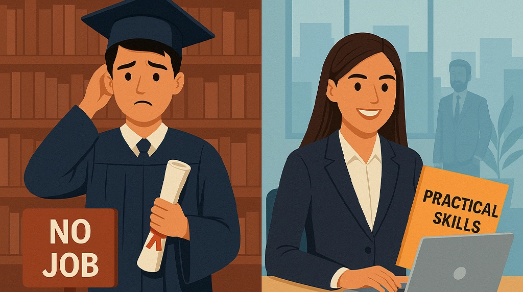 4. Not just a degree… Practical skills are important