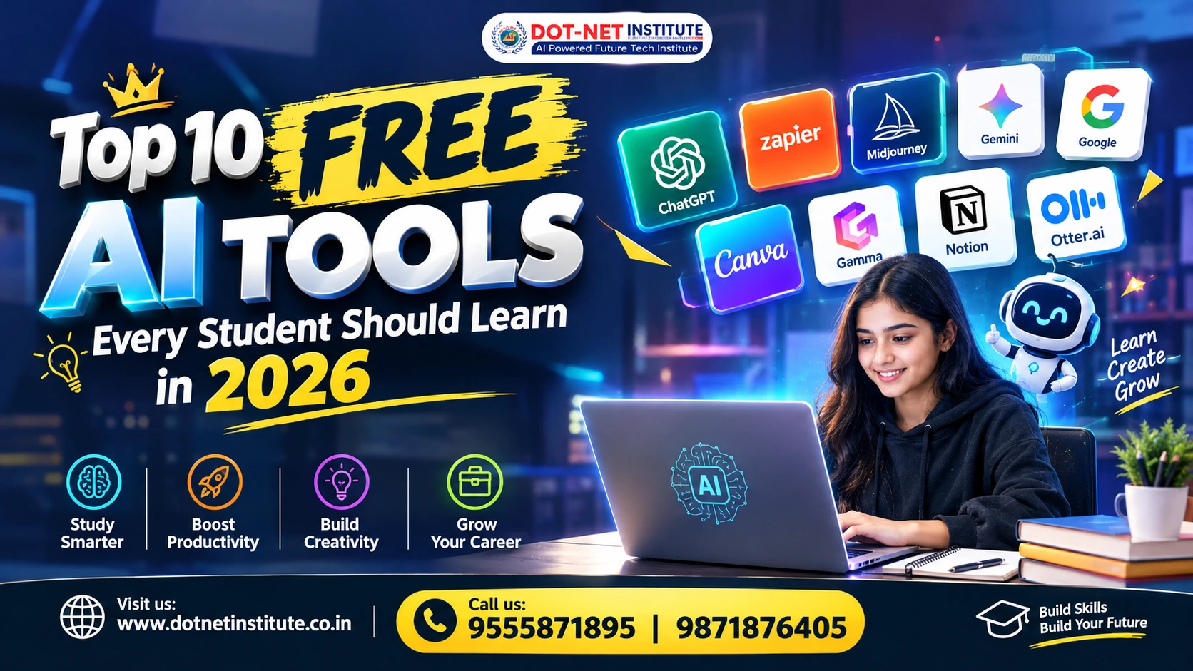 Top 10 FREE AI Tools Every Student Should Learn in 2026